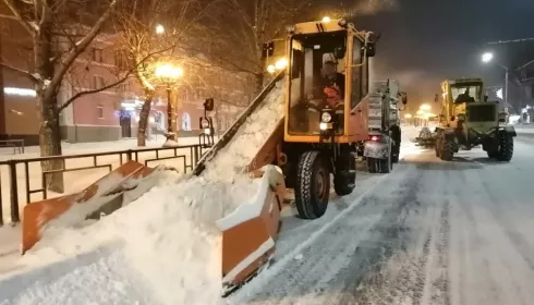 Четверть месячной нормы снега выпала за одну ночь в Барнауле