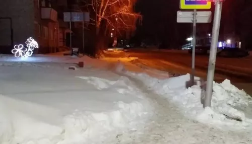 Барнаульцы жалуются на козьи тропки вместо тротуаров