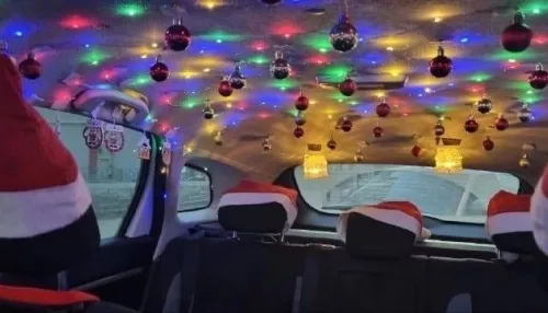 Барнаульцы публикуют в сети фото новогоднего такси