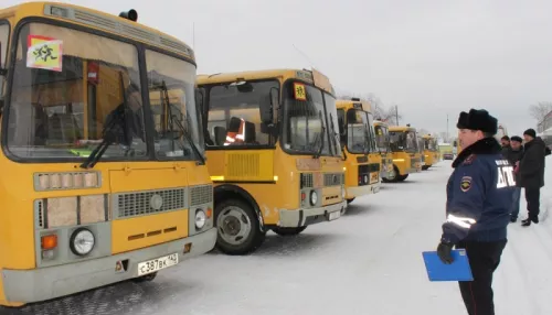В Алтайском крае школьные автобусы не вышли на маршруты из-за гололеда