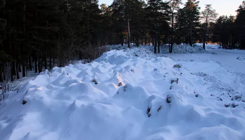 50 оттенков белого: как выглядит барнаульское снегохранилище. Фоторепортаж