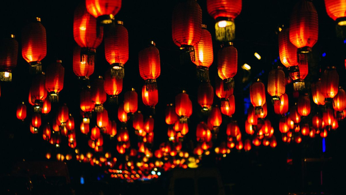 Фестиваль фонарей в Китае.