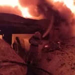 В Змеиногорске крупный ночной пожар унес жизнь женщины