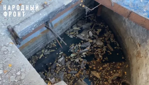 В Барнауле канализационные нечистоты вытекают прямо на улицу