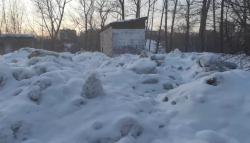 В Барнауле нашли впечатляющую свалку грязного снега