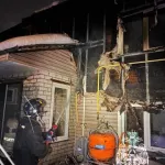 В Барнауле произошел крупный пожар в частном доме на Горе