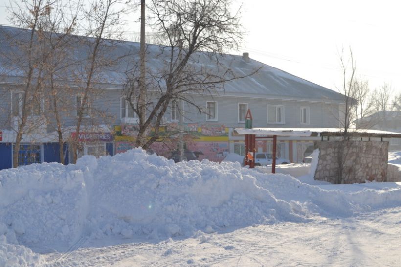 В центре Горняка снега не так уж и много Фото:Алексей Кучерявых
