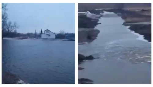 Жители Краснощеково жалуются на затопленные талыми водами участки