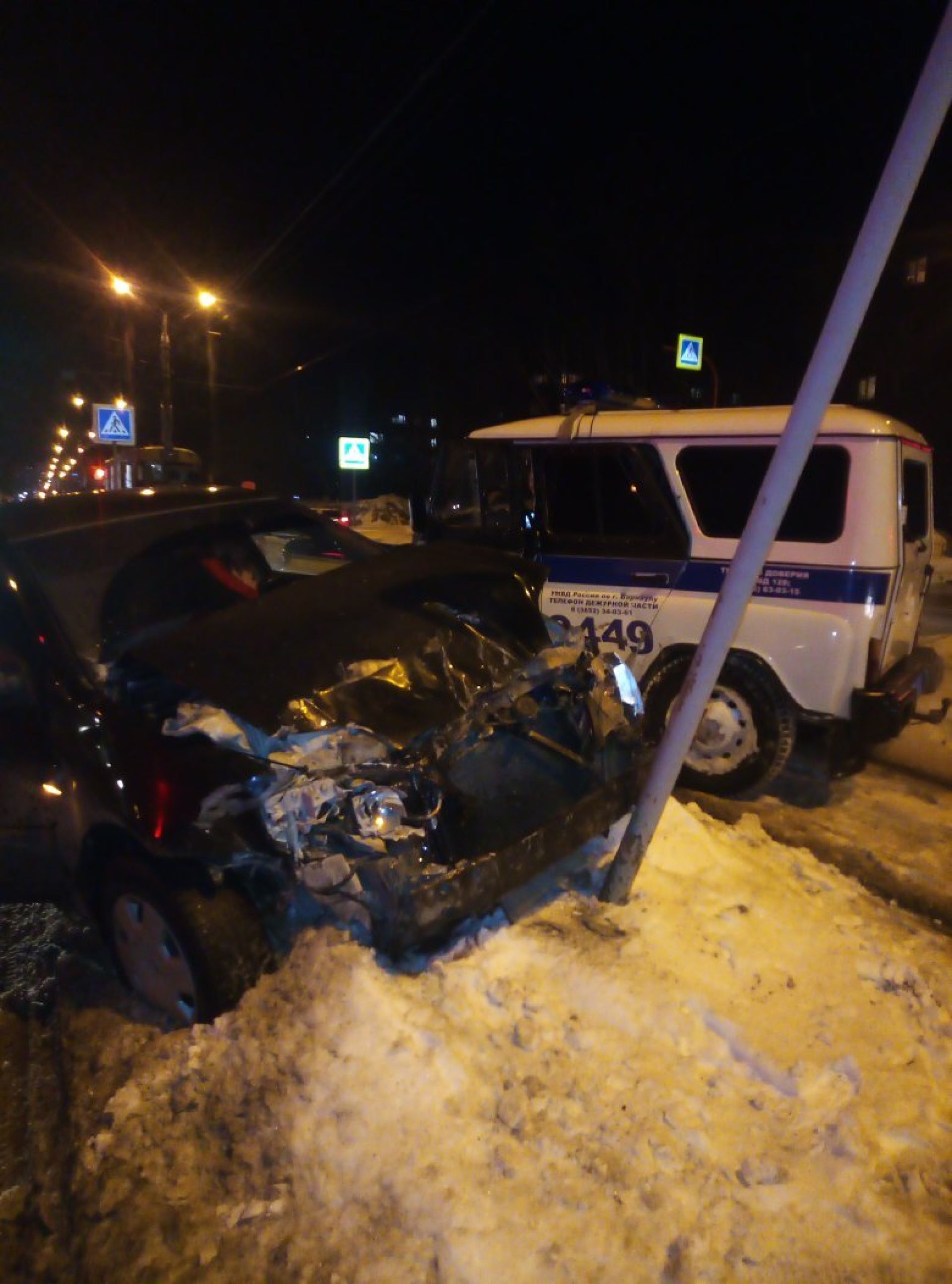 Полицейский УАЗ попал в ДТП в Барнауле - Толк 22.02.2020