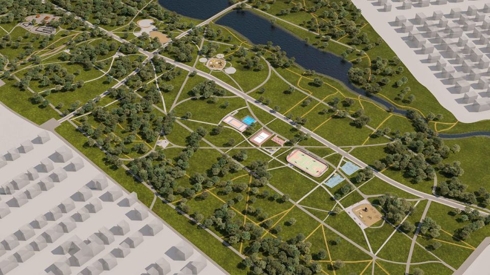 Визуализация архитектурных решений для парка "Юбилейного"