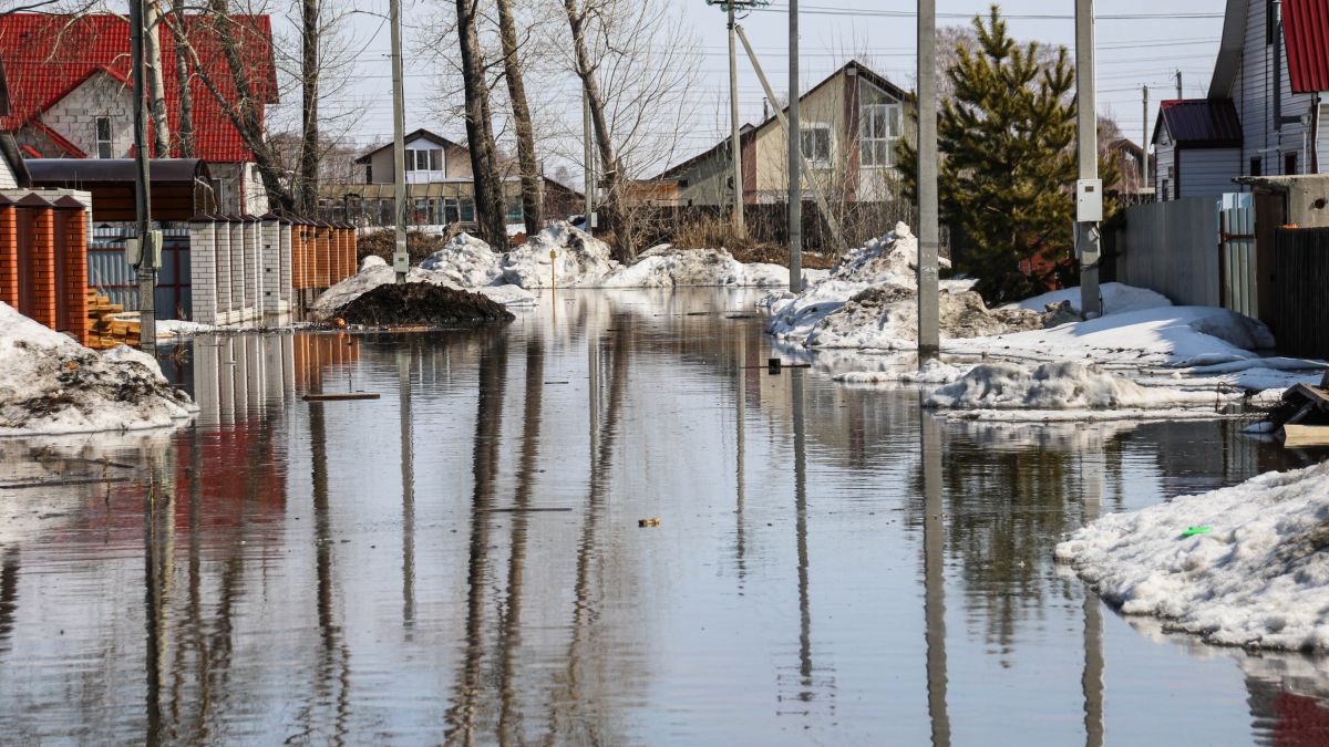 Потоп в поселке Новый Первомайского района. Март 2023 года