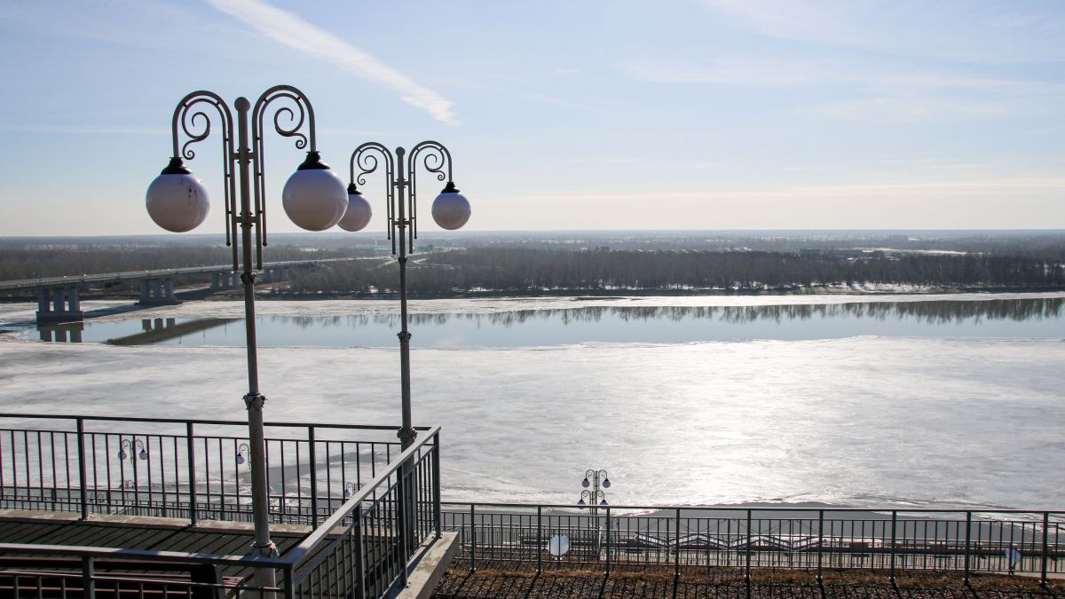 Обь. Барнаул. Весна