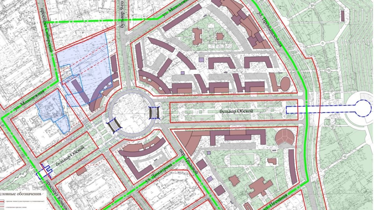 Планировка Обского бульвара