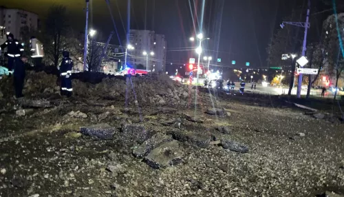 В Белгороде ночью прогремел мощный взрыв – образовалась огромная воронка