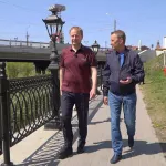 Томенко и Франк прогулялись по местам Барнаула, где сейчас идет благоустройство
