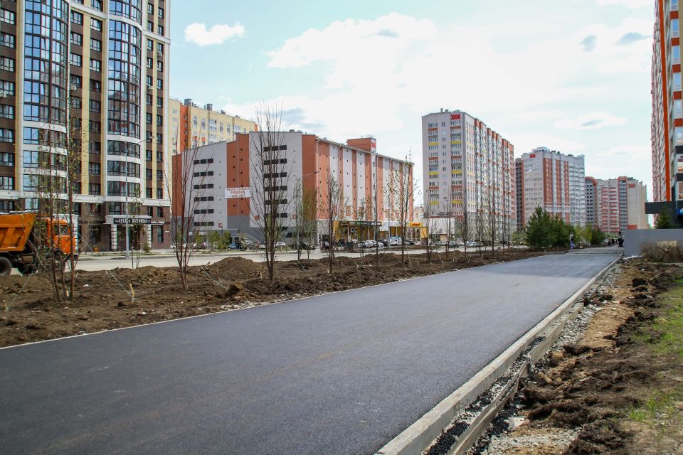 Строительство дороги на улице 65 лет Победы в Барнауле 