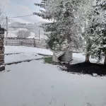 Алтайское село за день до лета укрыло снежным покрывалом