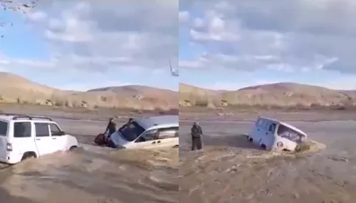 Алтайских туристов по дороге на Марс снесло течением вместе с машинами