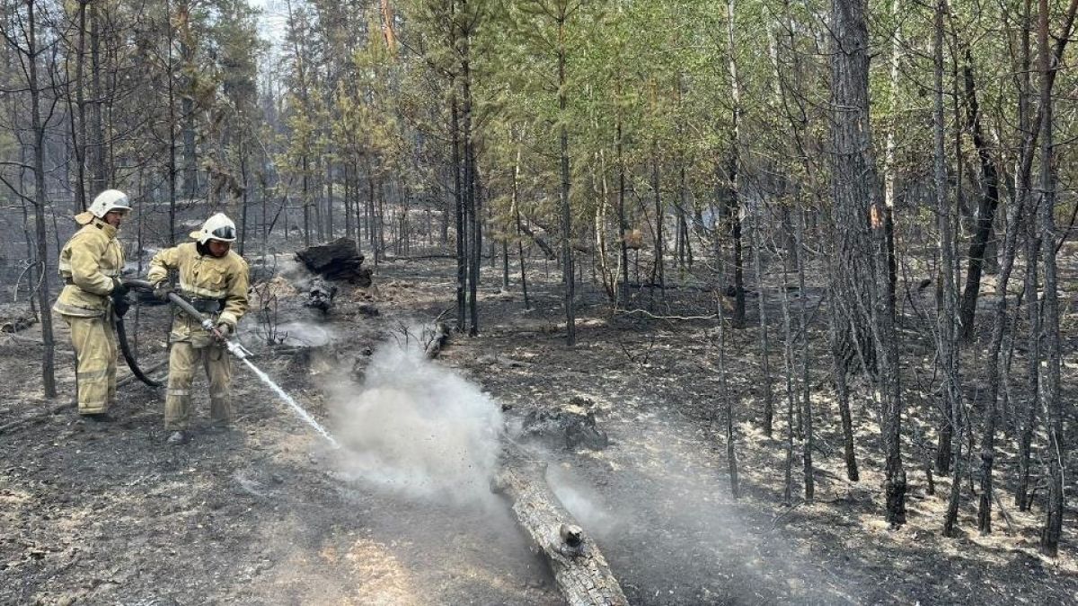 Пожар в Казахстане