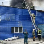 В МЧС рассказали о масштабном пожаре в гаражах в Барнауле