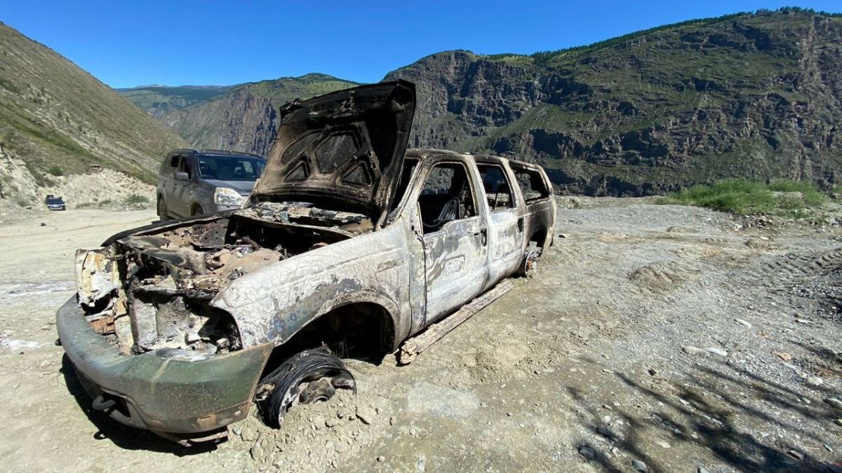 Автомобиль сгорел в Республике Алтай