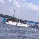 Под Новосибирском перевернулась яхта с празднующими десантниками