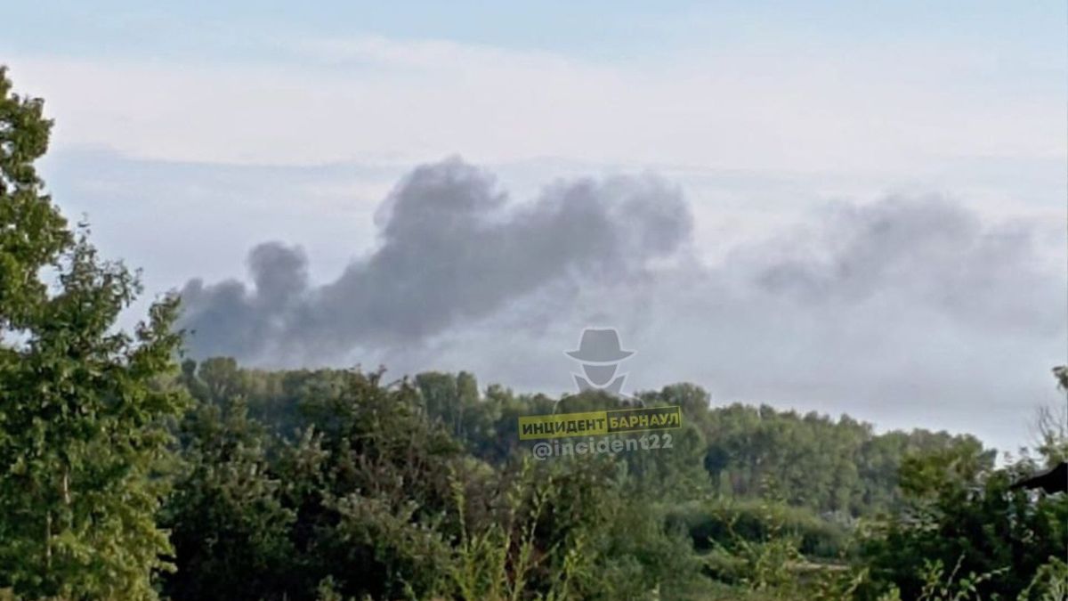 Дым с фермы в Новичихинском районе