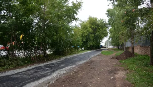 В Барнауле на участке ул. Малахова появилась асфальтированная пешеходная дорожка