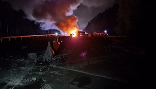 Очевидец спас водителя из горящей фуры на трассе Тюмень – Омск