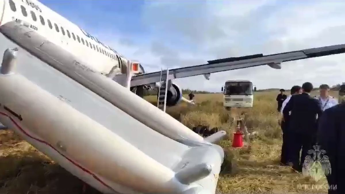 Экстренная посадка самолета в поле под Новосибирском