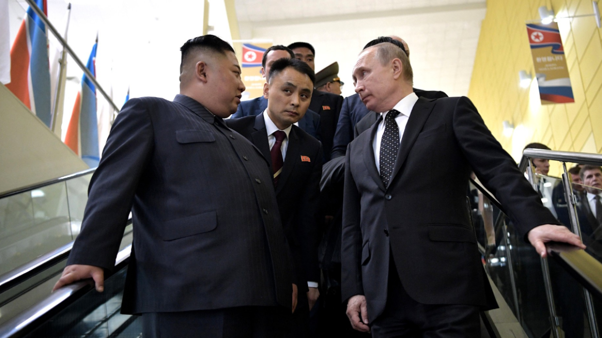 Ким Чен Ын  и Владимир Путин