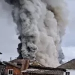 Огромный столб дыма: под Новосибирском произошел крупный пожар