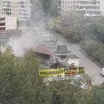 В Барнауле утром произошел пожар в гаражном кооперативе