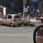 В центре Барнаула произошло жесткое ДТП с мотоциклистом