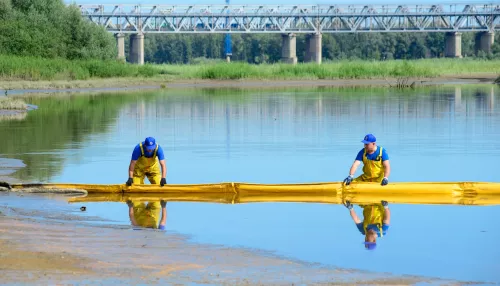Владелец нефтебазы взялся за локализацию разлива ГСМ на берегу Оби в Барнауле