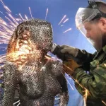 Барнаульский автомеханик смастерил скульптуру из 11 тысяч гаек