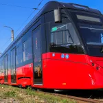 Новый белорусский трамвай вышел на обкатку в Барнауле