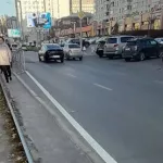 В Барнауле освежили разметку на аварийном участке проспекта Красноармейского