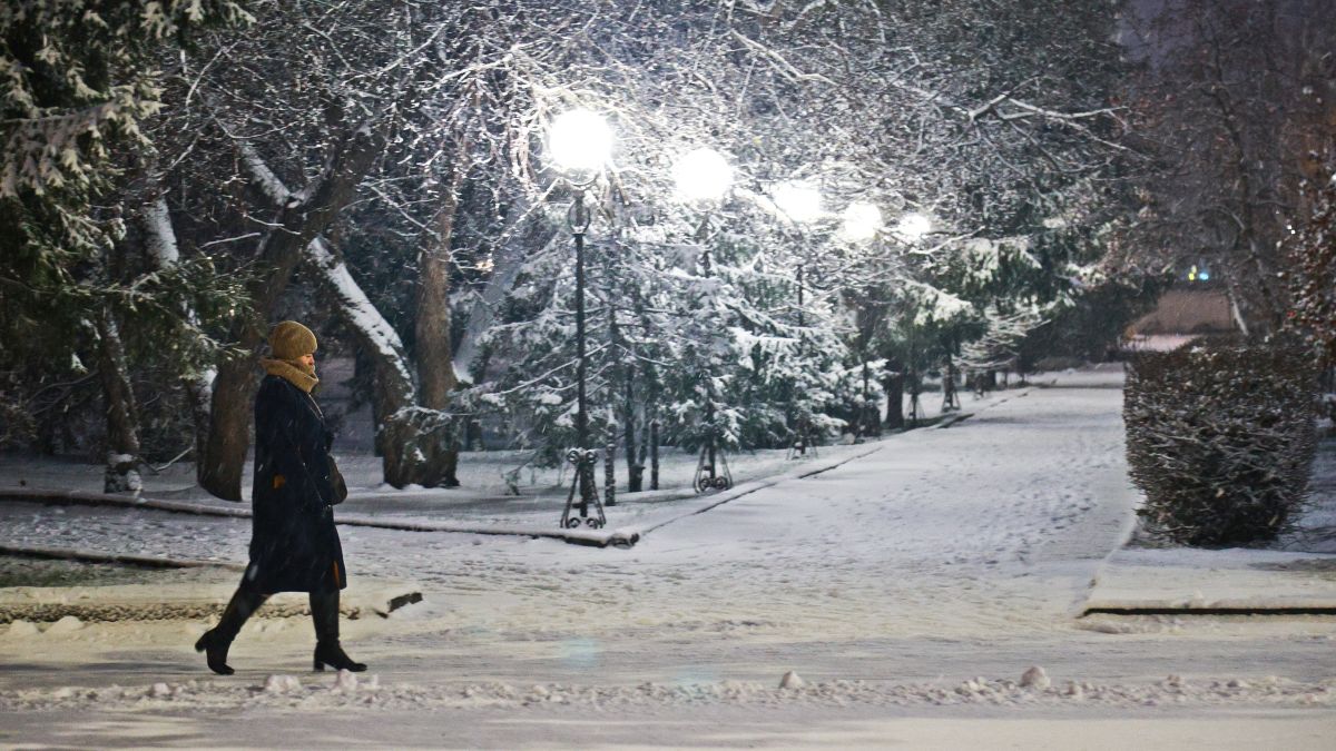 Первый снег в Барнауле 