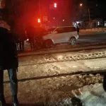 В Барнауле ДТП на трамвайных путях заблокировало дорогу