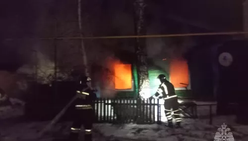 В Барнауле из вспыхнувшего среди ночи дома спасли восемь человек