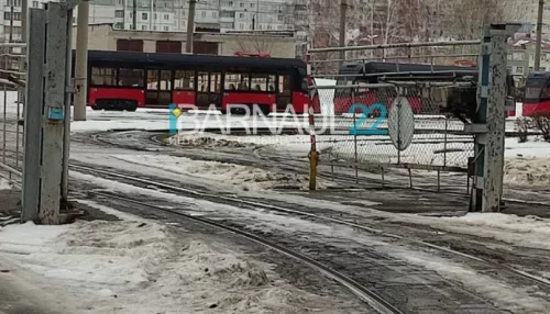 Жители Барнаула в депо заметили новые трамваи