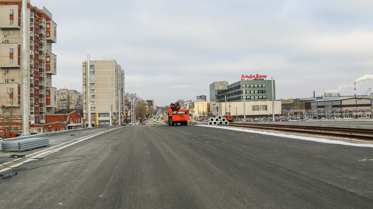 Реконструкция путепровода на проспекте Ленина в Барнауле 