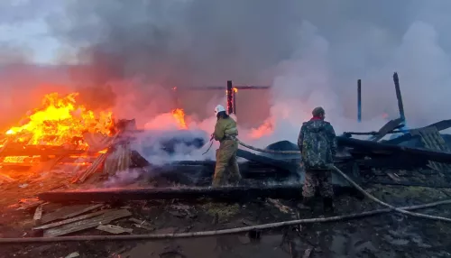 В Косихе загорелись гараж и надворные постройки на площади 400 “квадратов”