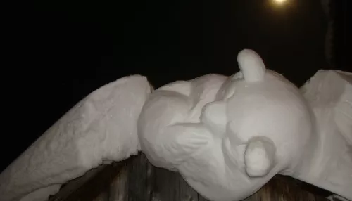 Житель Урала создает снежные скульптуры из сугробов на крышах домов