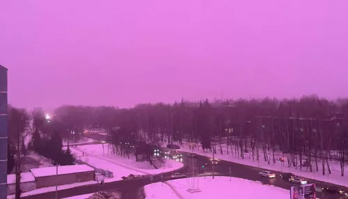 Татарстан утром накрыл удивительный розовый туман. Фото