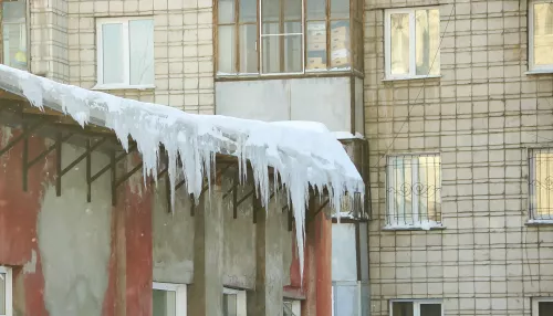 Сосульки, шапки и подснежники: Барнаул вышел из Нового года в сугробах. Фото
