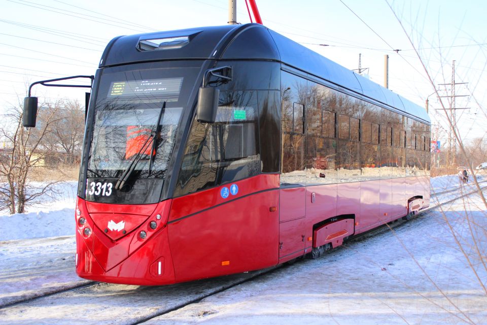 В Барнауле началась обкатка новых трамваев из Белоруссии