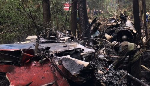 СМИ опубликовали видео с места крушения Су-27 на Украине