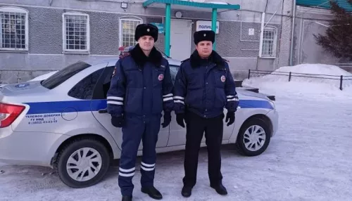 Алтайские полицейские помогли женщине с ребенком, застрявшим в снежном плену